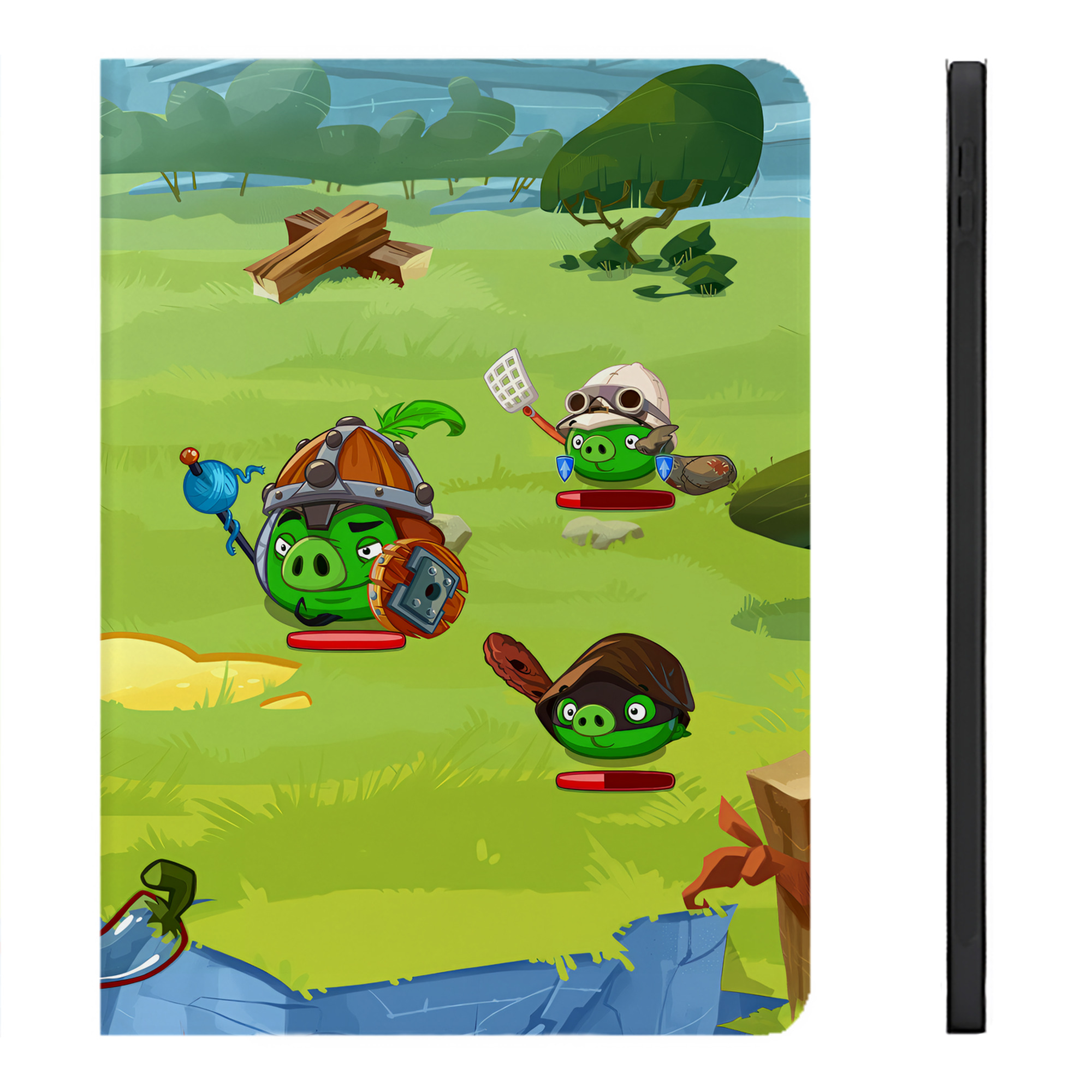 （画像用） Angry Birds アングリーバード IPadケース ペンホルダー付き ブックスタイルデザイン